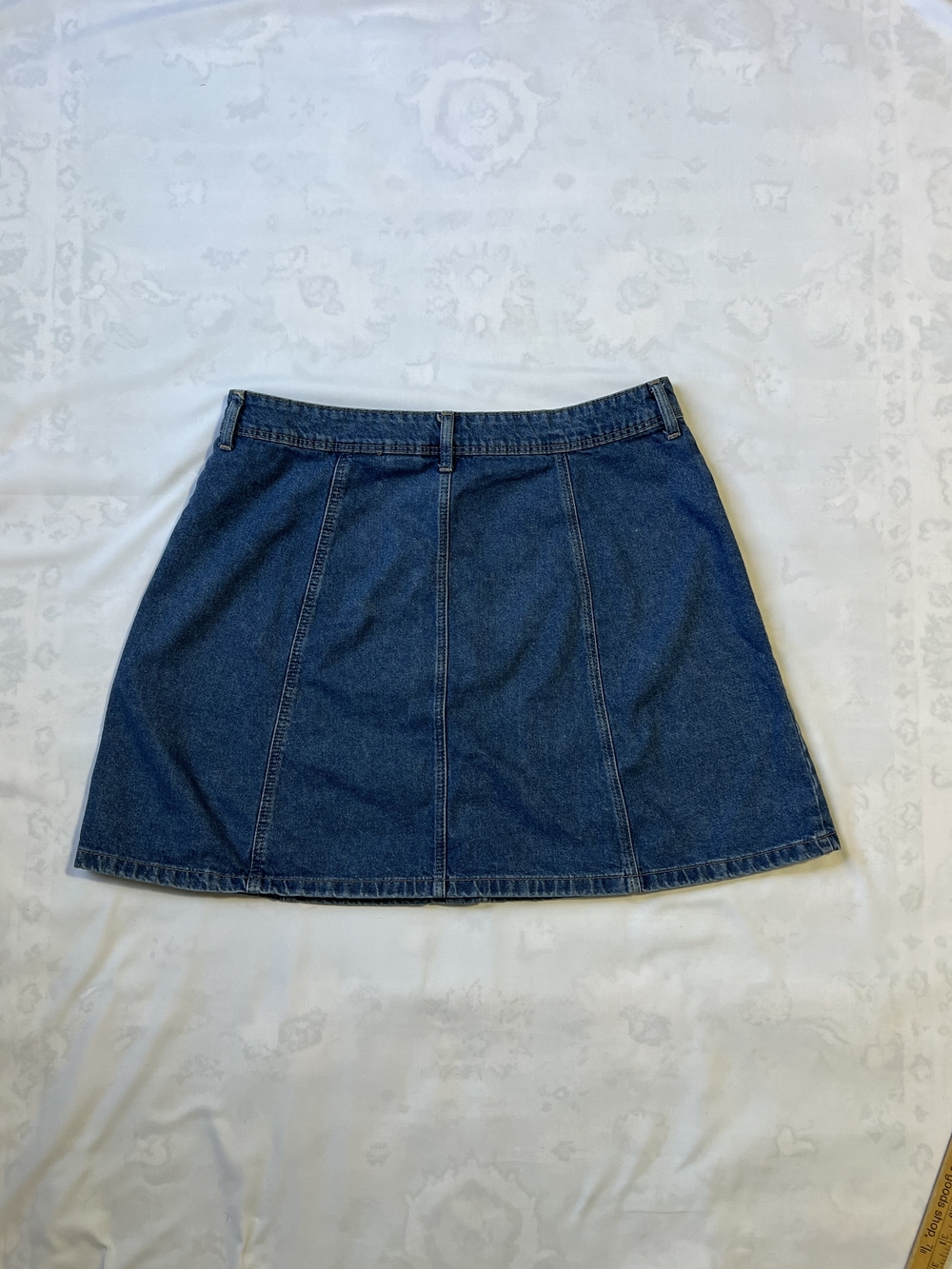 H&M Blue Button-Front A-Line Denim Skirt - Picture 2 of 5